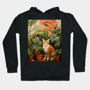 Purrfect Harmony: Cats and Plants Hoodie